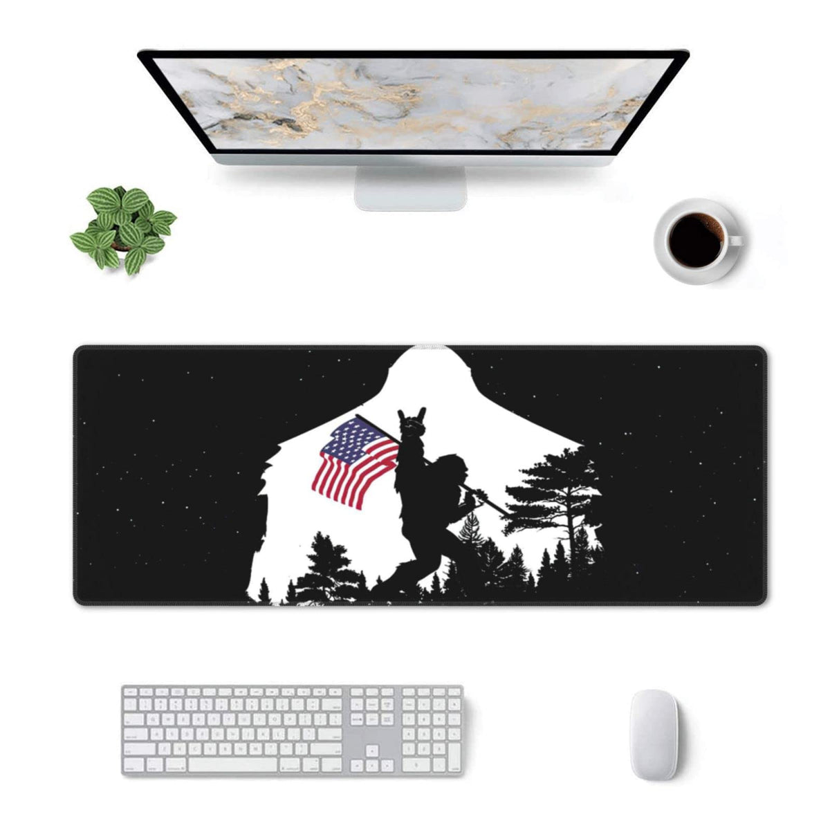 Sasquatch Mouse Pad XL Extended Desk Mat, Computer Mousepad