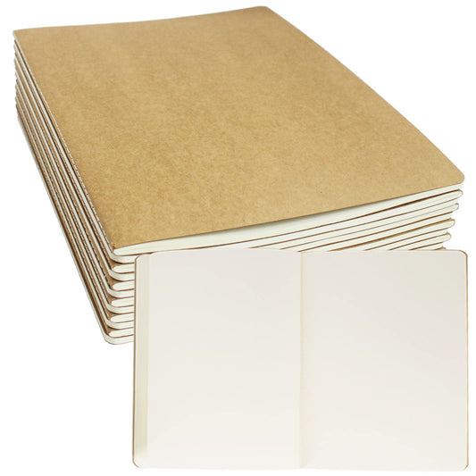 zmybcpack 12 Pack 8.5x11 inch Large Blank Notebook Journals Bulk, 60 Pages, Sketchbook Composition