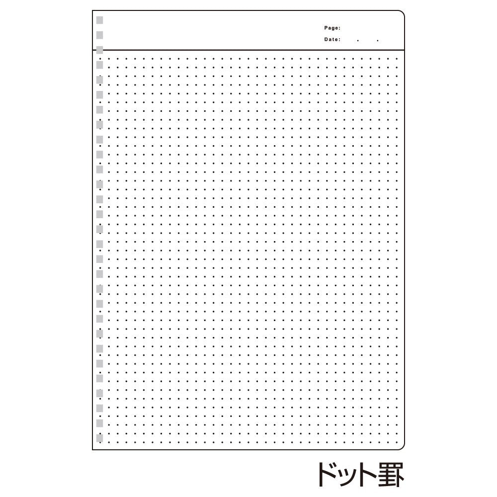 Kyokuto FOBCOOP Ring Notebook, Dot Rule, B5, PTD03SV, Silver