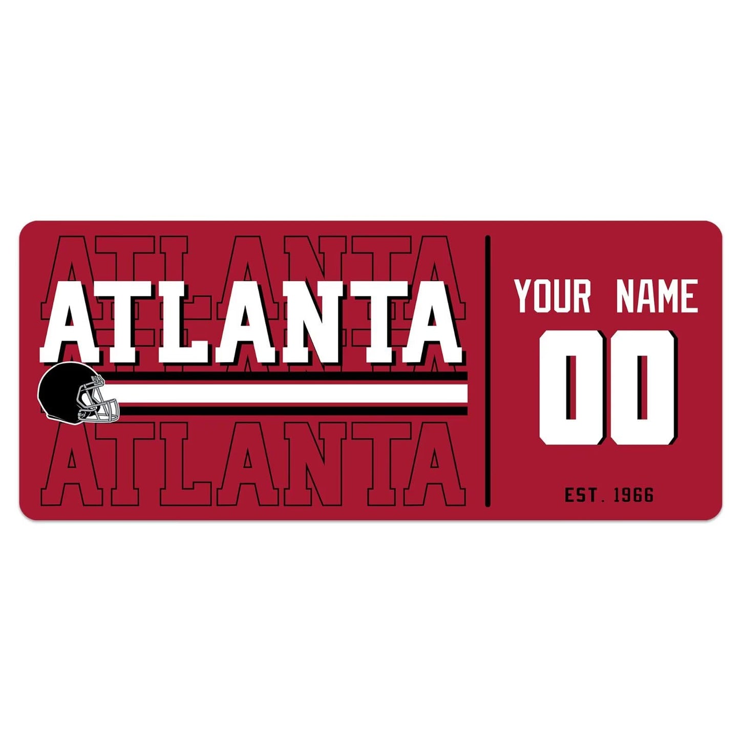 ANTKING Atlanta Mouse Pad Custom Name and Number Desk Pad for Men Women Youth Gifts
