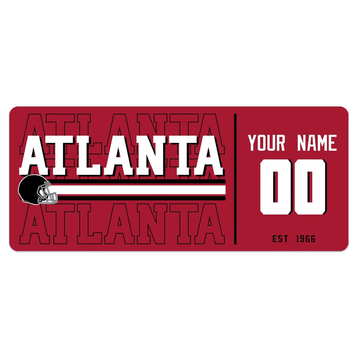 ANTKING Atlanta Mouse Pad Custom Name and Number Desk Pad for Men Women Youth Gifts