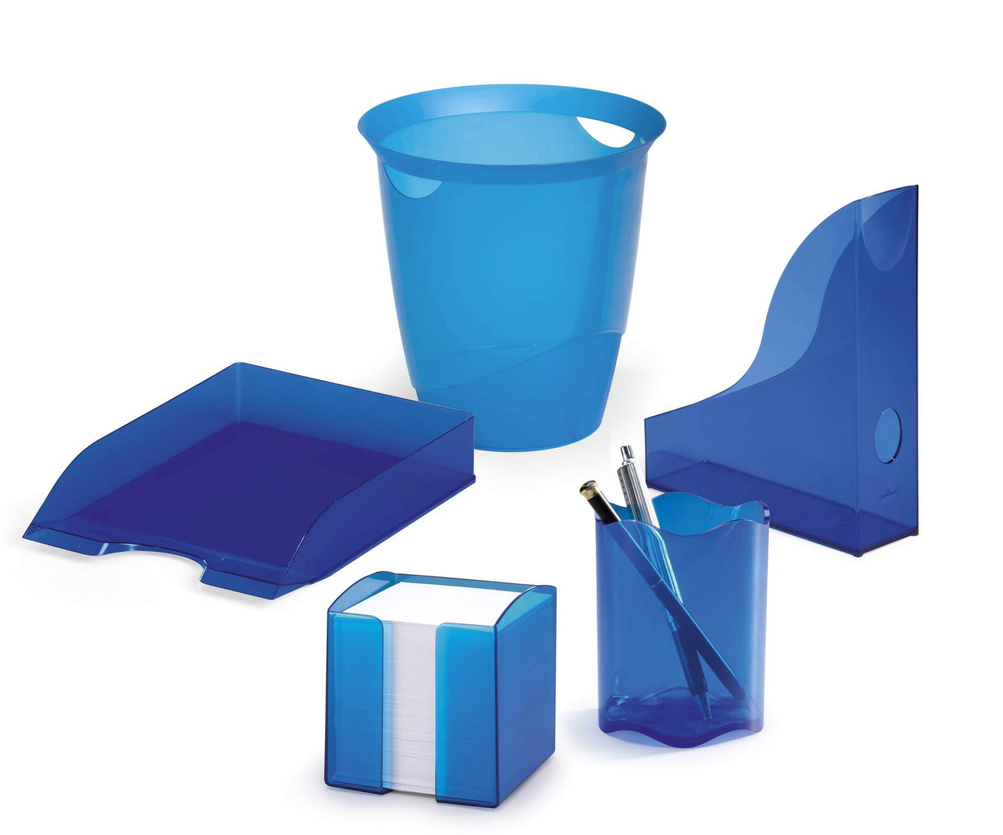 Durable Radiance Radiance Noteholder Plastic with 90 x 90 mm Notes Translucent Blue Ref 1701682540