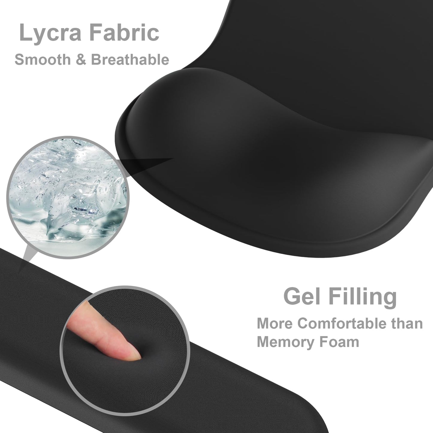 Ergonomic Mouse Pad with Wrist Rest and Keyboard Wrist Rest, Gel Mousepad
