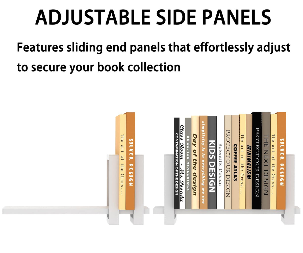YUELGUANG Adjustable Desktop Bookshelf Wooden Desk Book Holder Organizer Tabletop Bookshelf Mini
