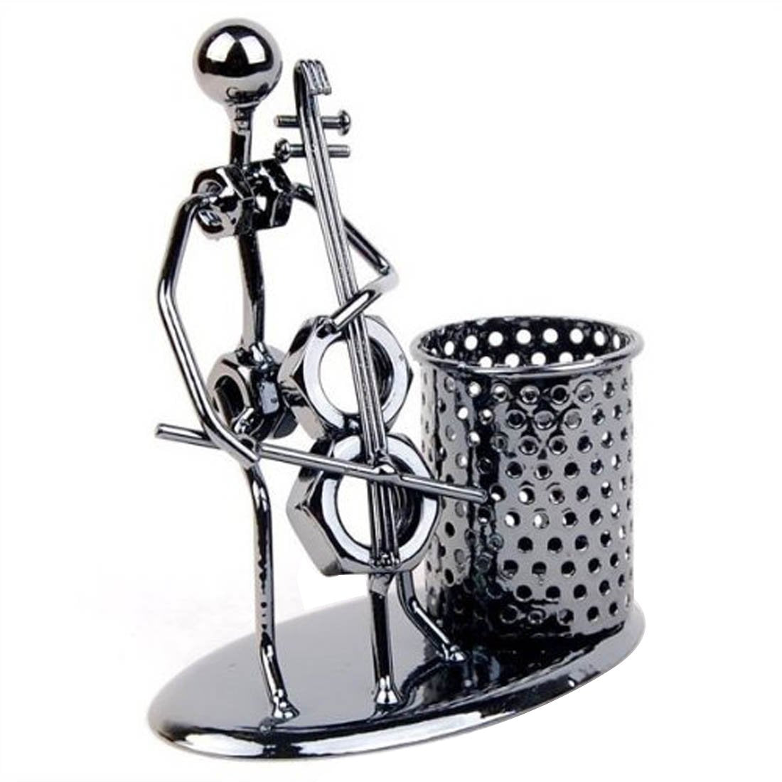 Pen Container Holder Pencil Cup Iron Art Music Figure~Home Office Desk Decor Gift (C72 Cello)