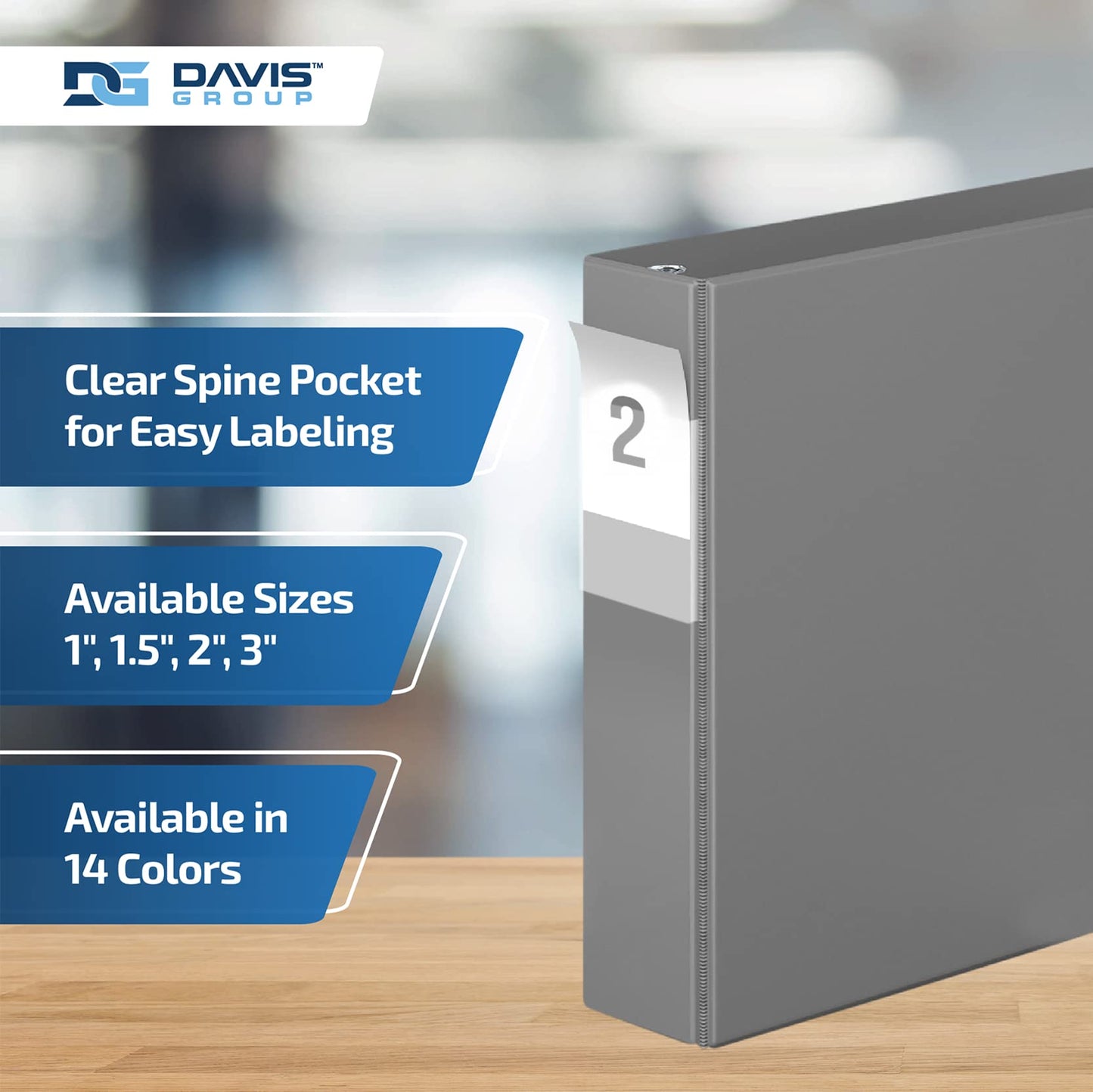 Premium Economy 6-Pack 3-Ring Binders for School or Office, D-Ring Binders, 2 Inch, Gray