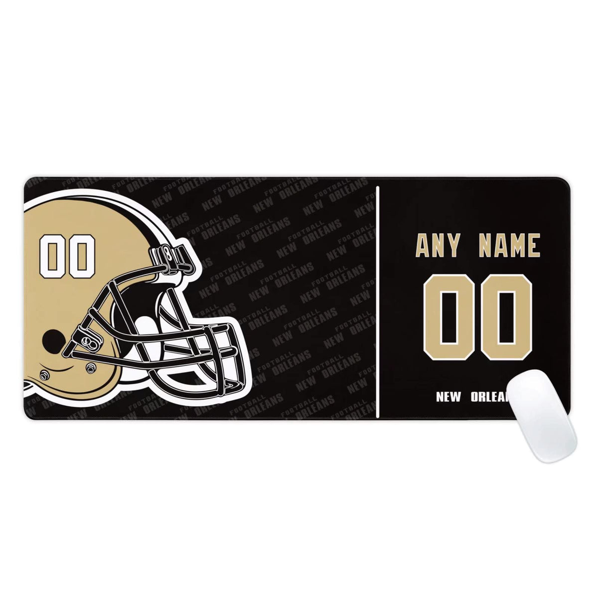 New Orleans Mouse Pad Custom Any Name and Number Desk Pad for Men Women Youth Gifts