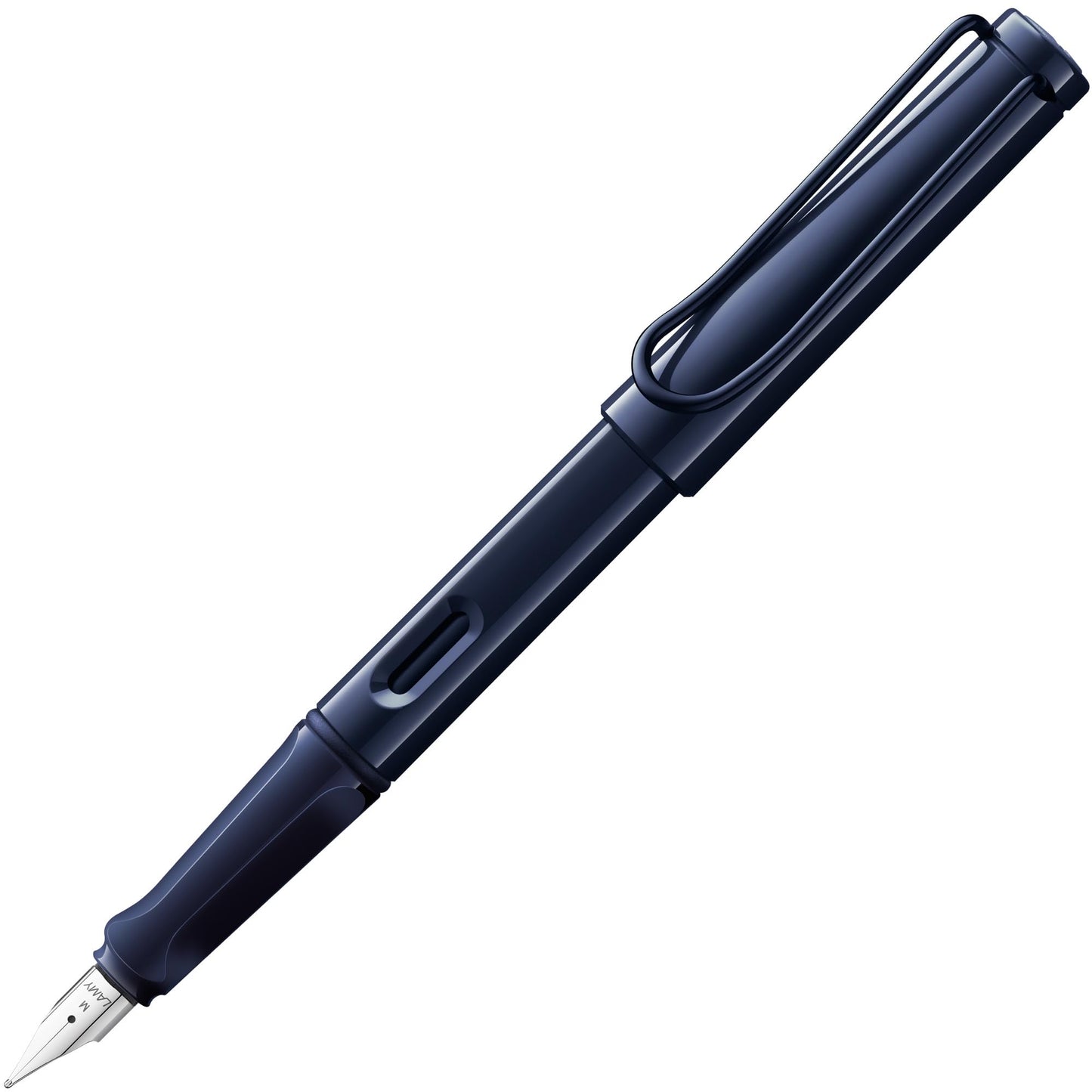 LAMY safari dark dusk - Fountain Pen with ergonomic grip & polished steel nib in size M - ideal for