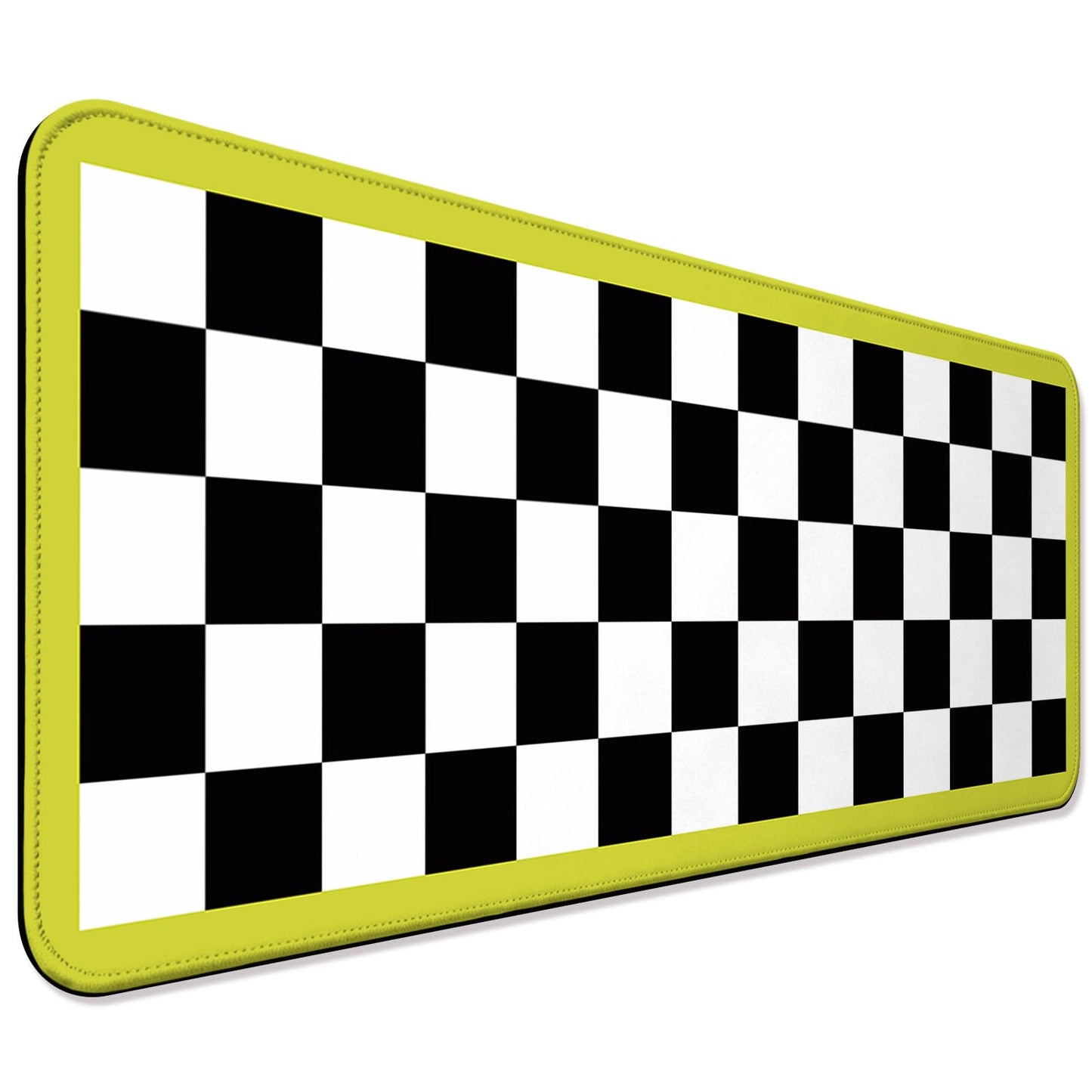 JIANG100 Retro Checkered Gaming Desk Mat, Extended Mouse Pad, Black & White