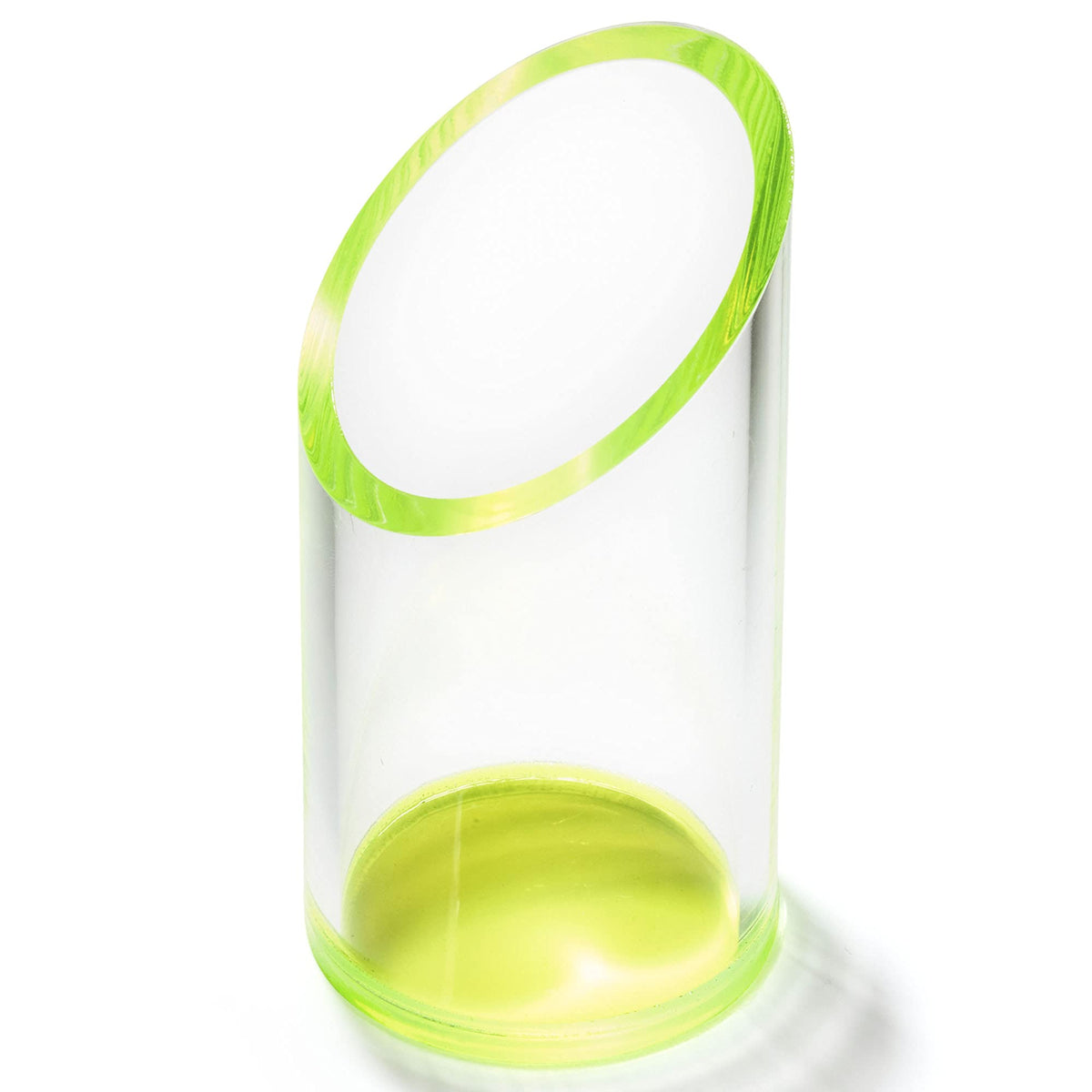 OfficeGoods Acrylic Pen Holder, 5.25” H x 2.5” W, Neon Green
