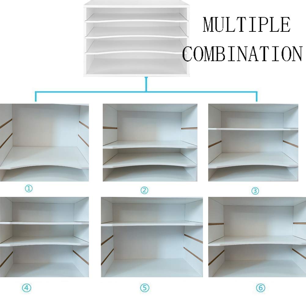 EMERIT 4-Tier Adjustable Paper Organizer, Large Capacity Desktop Organzier for
