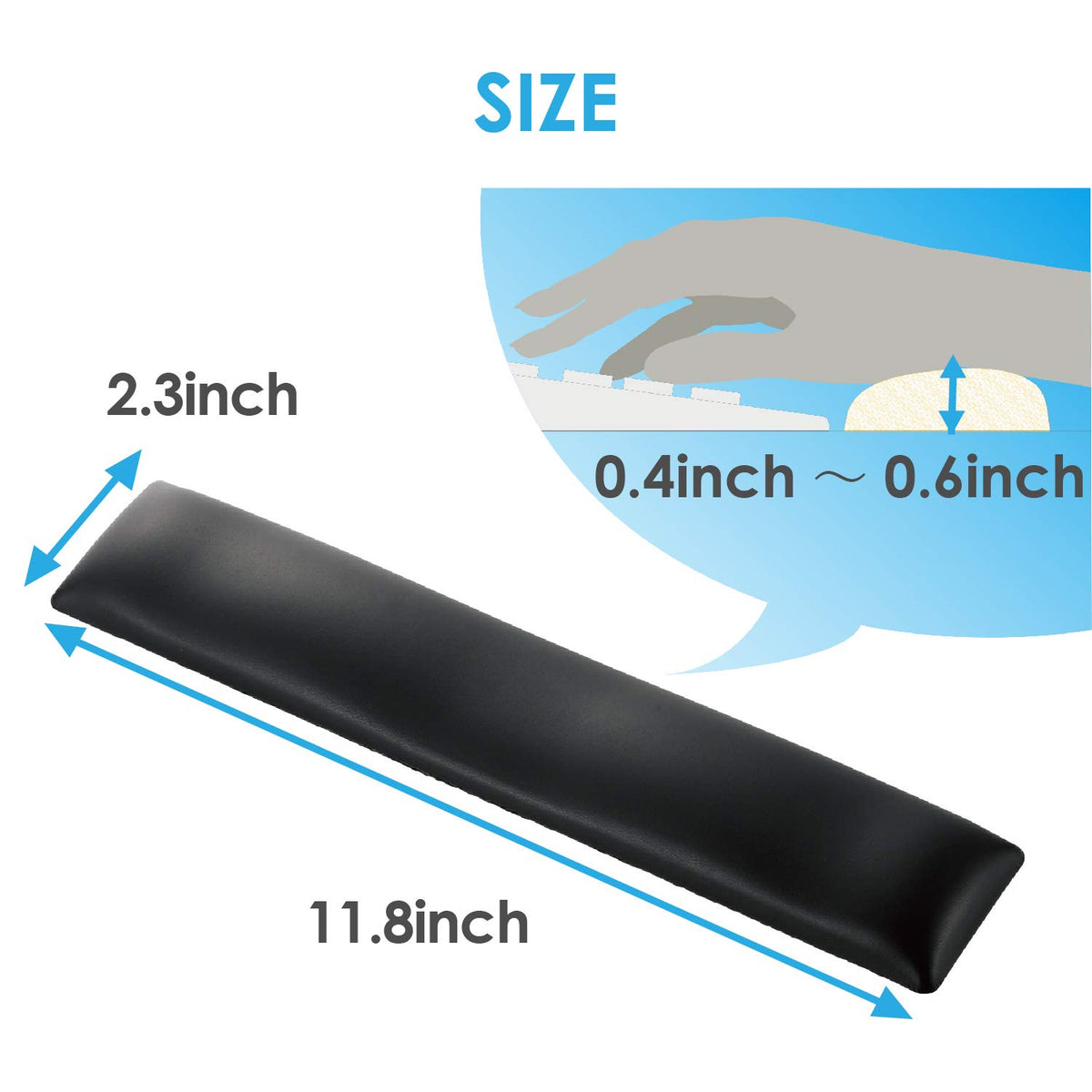 ELECOM Wrist Rest FITTIO Long Type Fatigue Reduction Ergonomic Design Comfortable Memory Foam Anti