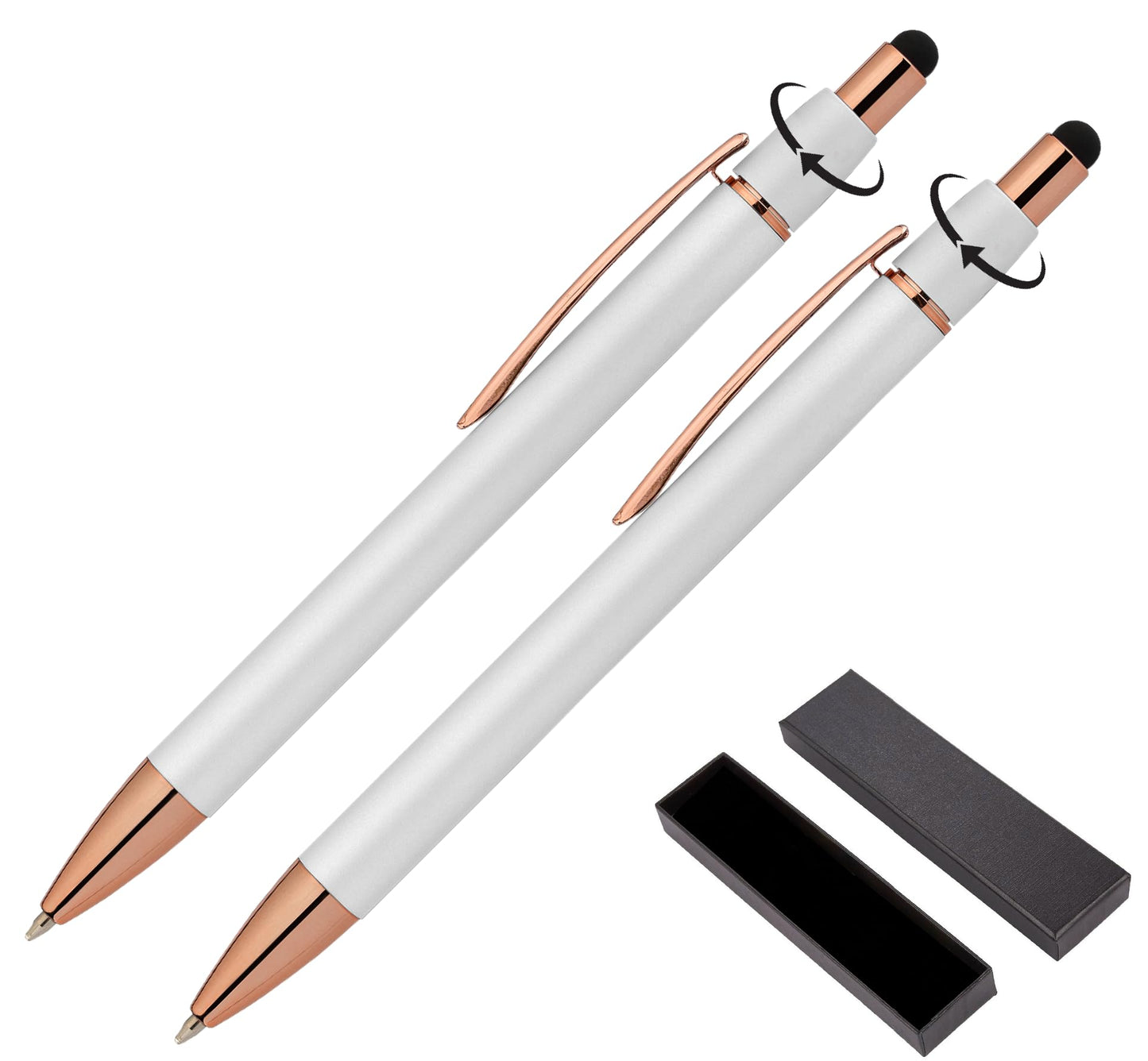 ExpressDesigns Fidget Pen for Adults - 2 Pack Stress Relief Pens with Gift Box - ADHD Anxiety