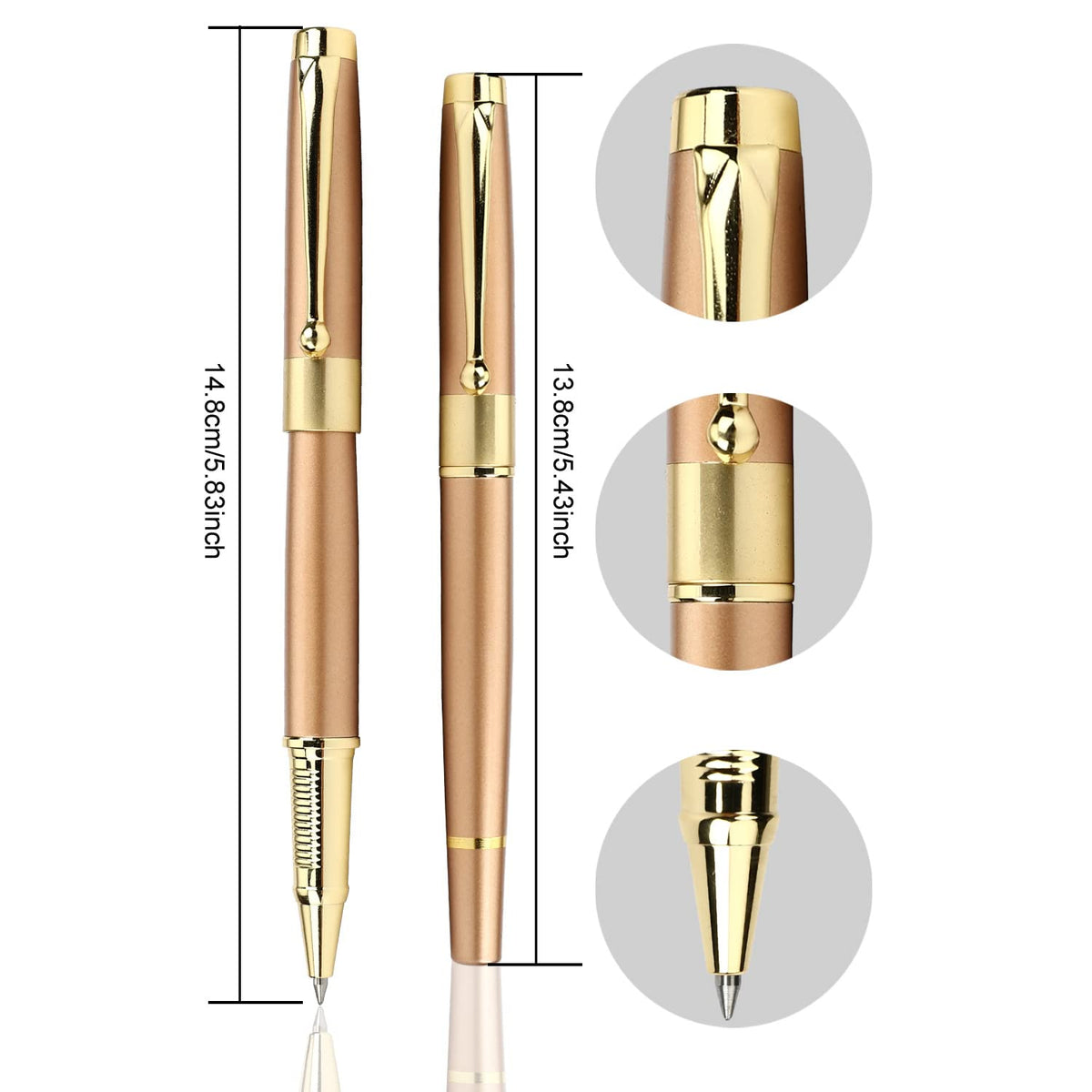 YIVONKA Ballpoint Pen Black Refill,Luxury Ballpoint Line width 0.5mm,Best Ball Pen Gift Set for Men