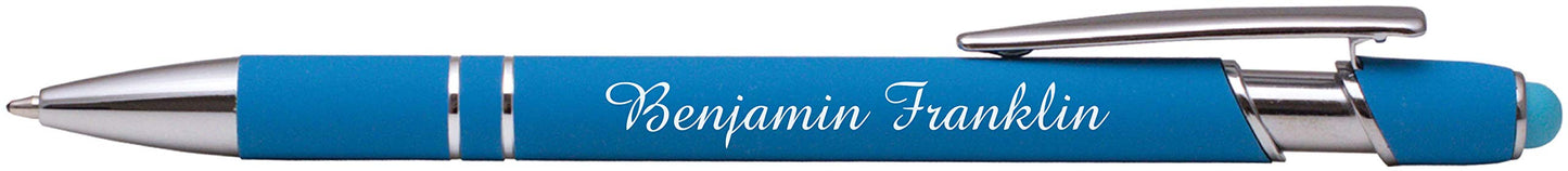 ExpressDesigns™ - Premium Custom Pens with Stylus | Burst of Color | Personalized Soft Touch Metal