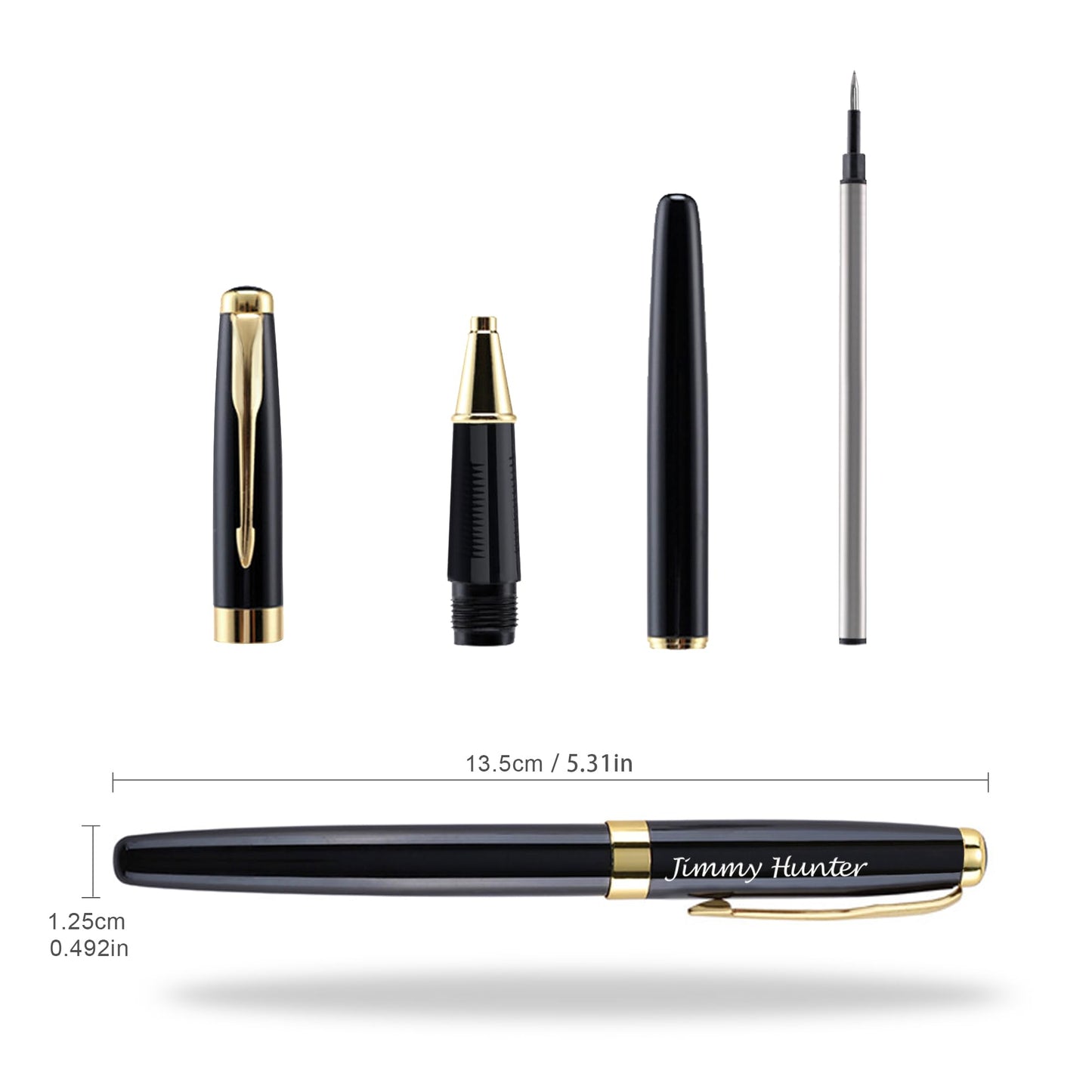 EDSG Personalized Pens Engraving Pen Custom Ballpoint Pens with Refillable Thank You Teacher