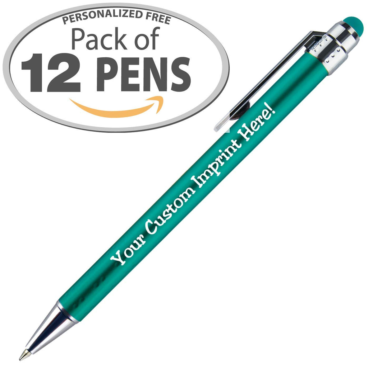 Personalized Pens with Stylus Tip -Bright Vibes- Click action - Custom - Black writing - Printed