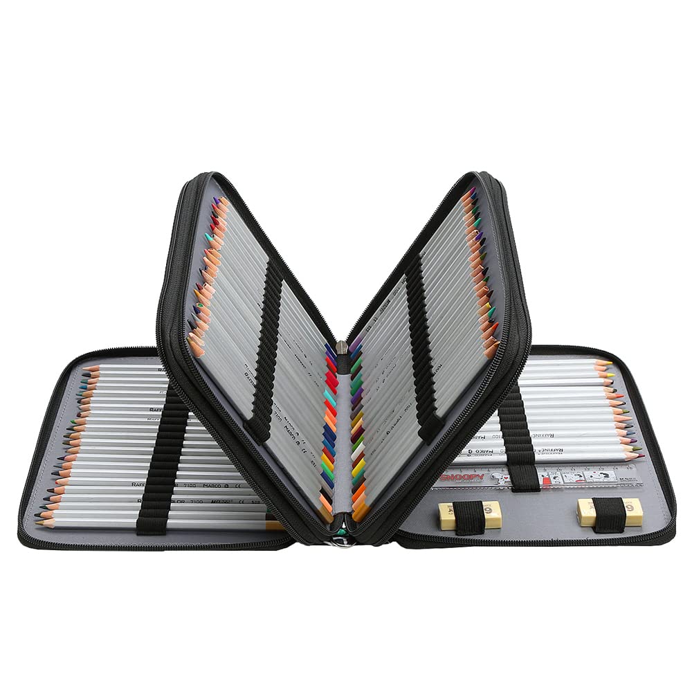 Lbxgap 124 Slots Pencil Case Organizer w/Removal Handle Strap