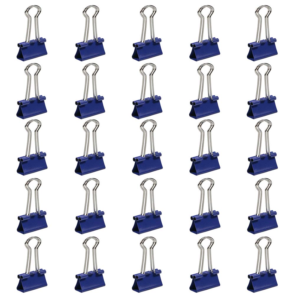 JAM PAPER Colorful Binder Clips - Small - 3/4 Inch (19 mm) - Purple Binderclips - 25/Pack