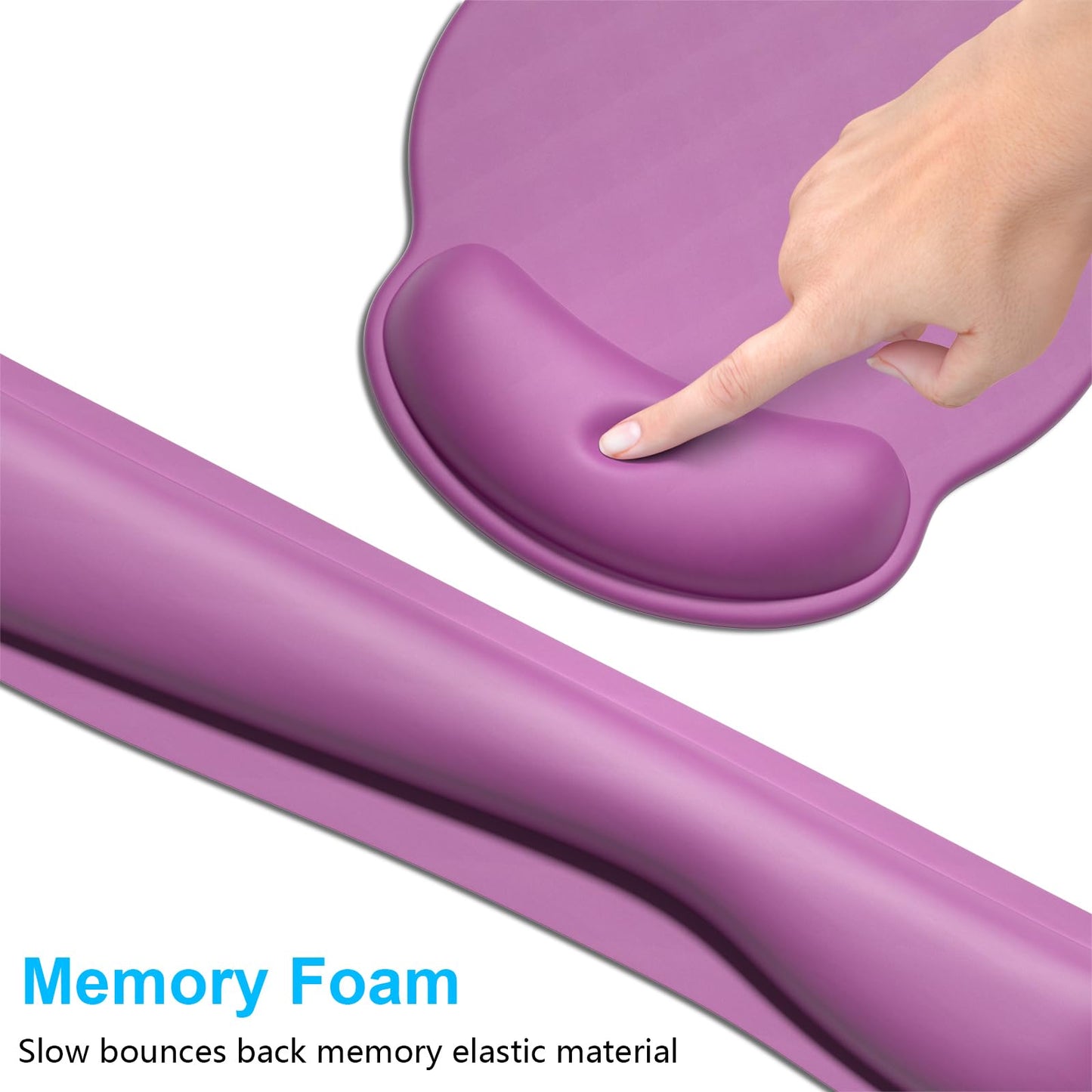 Dapesuom Keyboard Wrist Rest and Mouse Pad with Wrist Support, Cute Memory Foam Cushion for