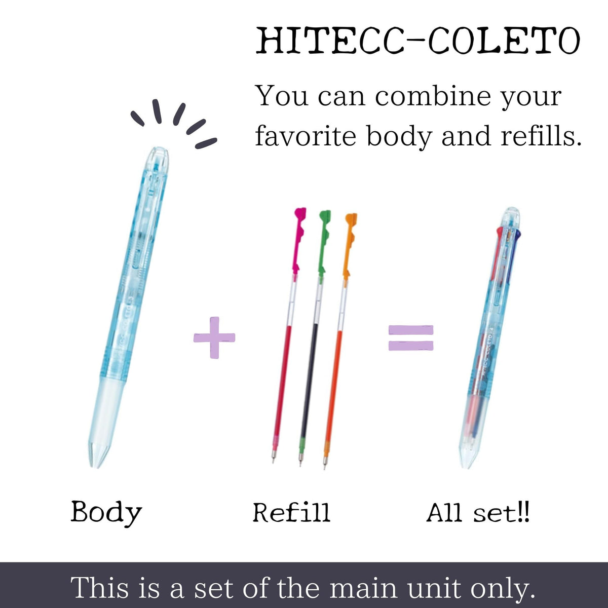 Pilot Hi-tec-c Coleto 5 Color Multi Pen Body Component Pen Body Only