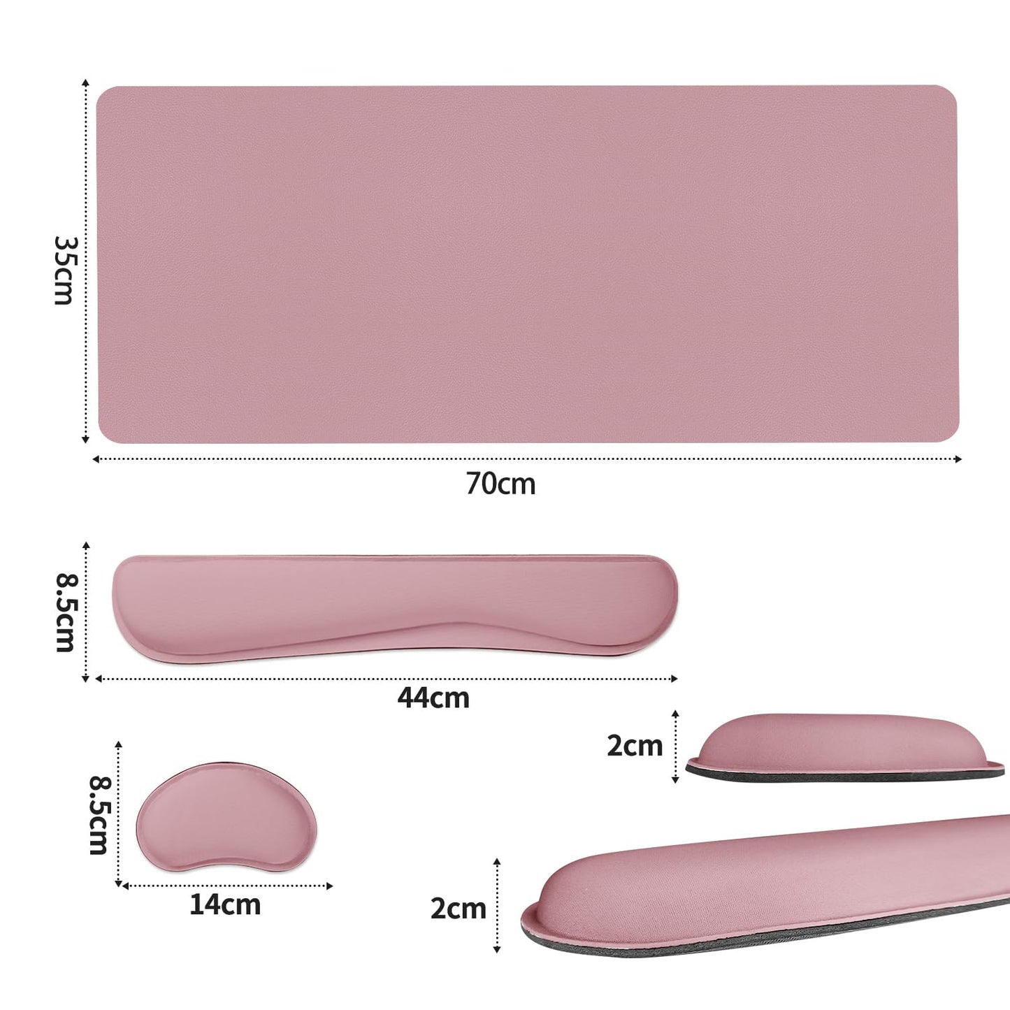Meetcolor Mouse Pad and Keyboard Wrist Rest, 3-in-1 Keyboard and Mouse Pad