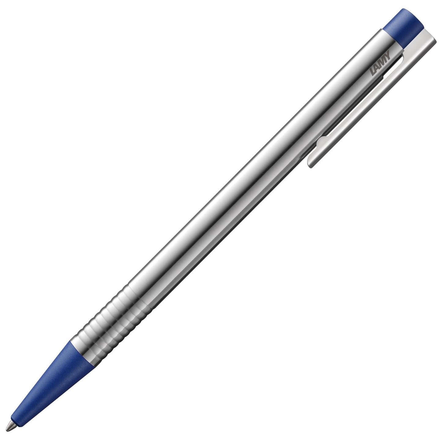 Lamy logo matt blue - Ballpoint Pen in an elegant & robust stainless steel case - line width M