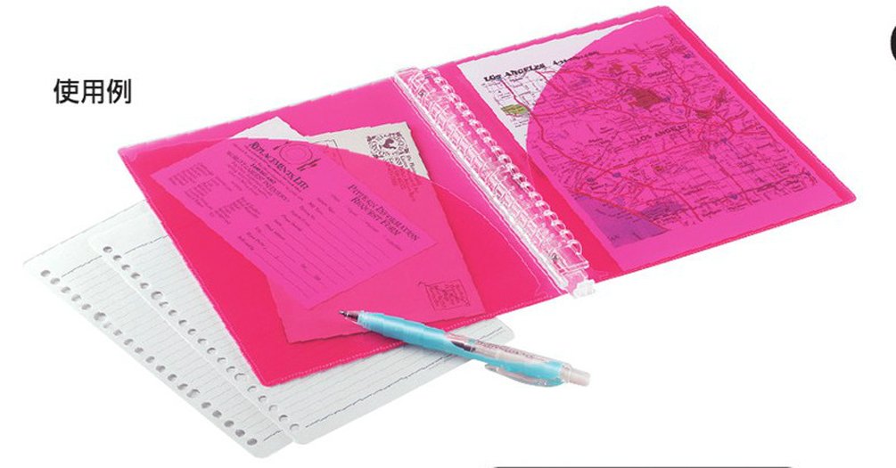 Kokuyo Campus Slide Binder, Adapt Slim, Double Pockets, B5, 26 Holes, Up to 65 Sheets, Transparent