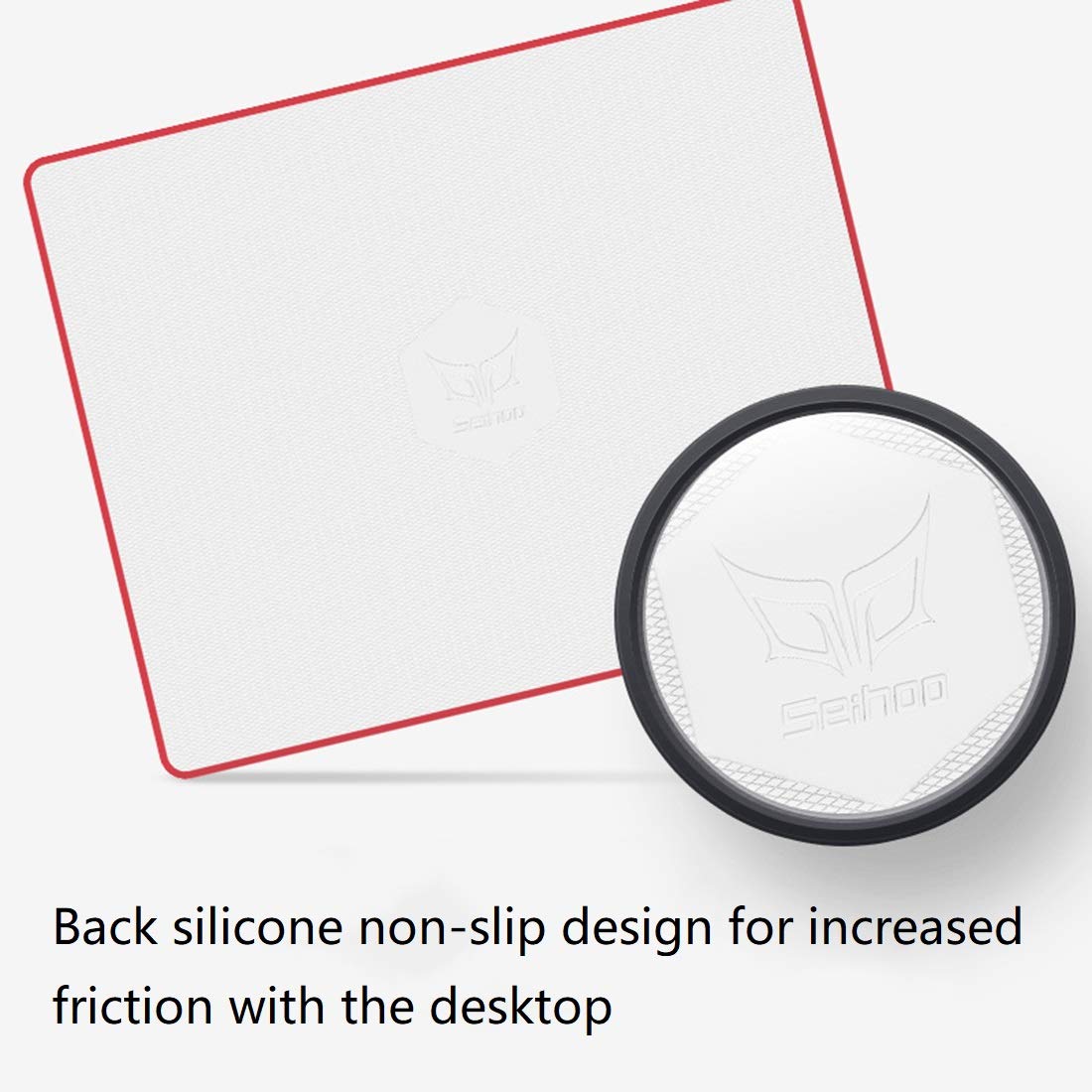 Seihoo Mouse Pad, Resin Hard Surface Mouse Mat Polymer Silicone Bottom Gaming Mousepad No Smell