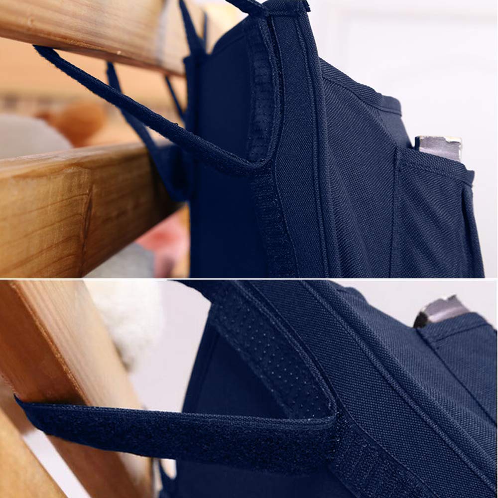 Bunk Bed Organizer, Bedside Storage Caddy, Hanging Pocket for Camp, Dorm Room, Hospital Bed Rail