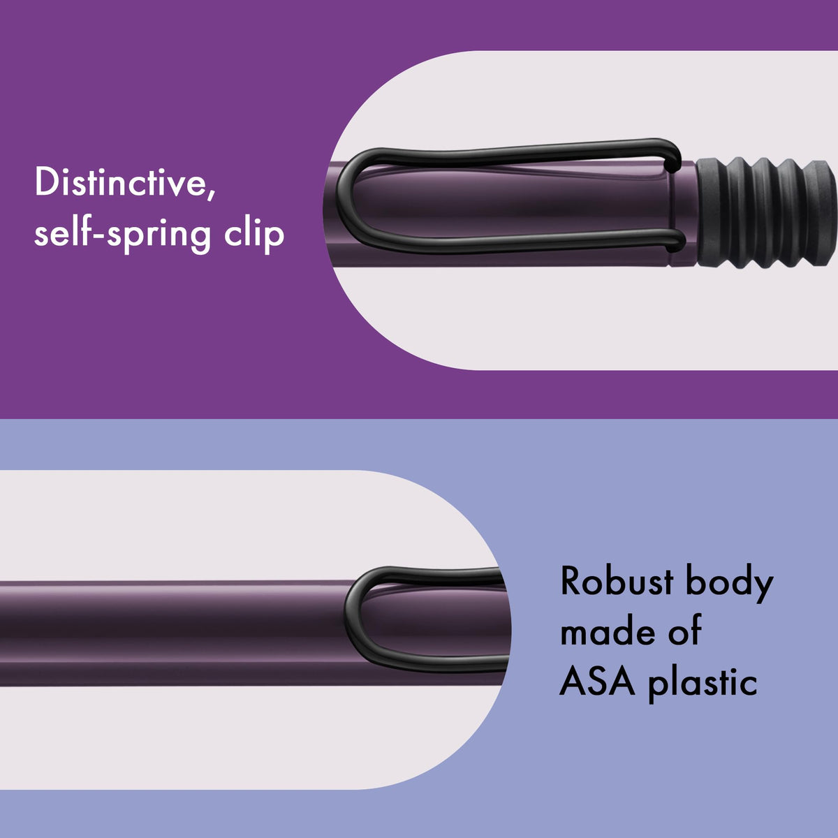Lamy safari violet blackberry - Ballpoint Pen with ergonomic grip & line width M - for pleasant