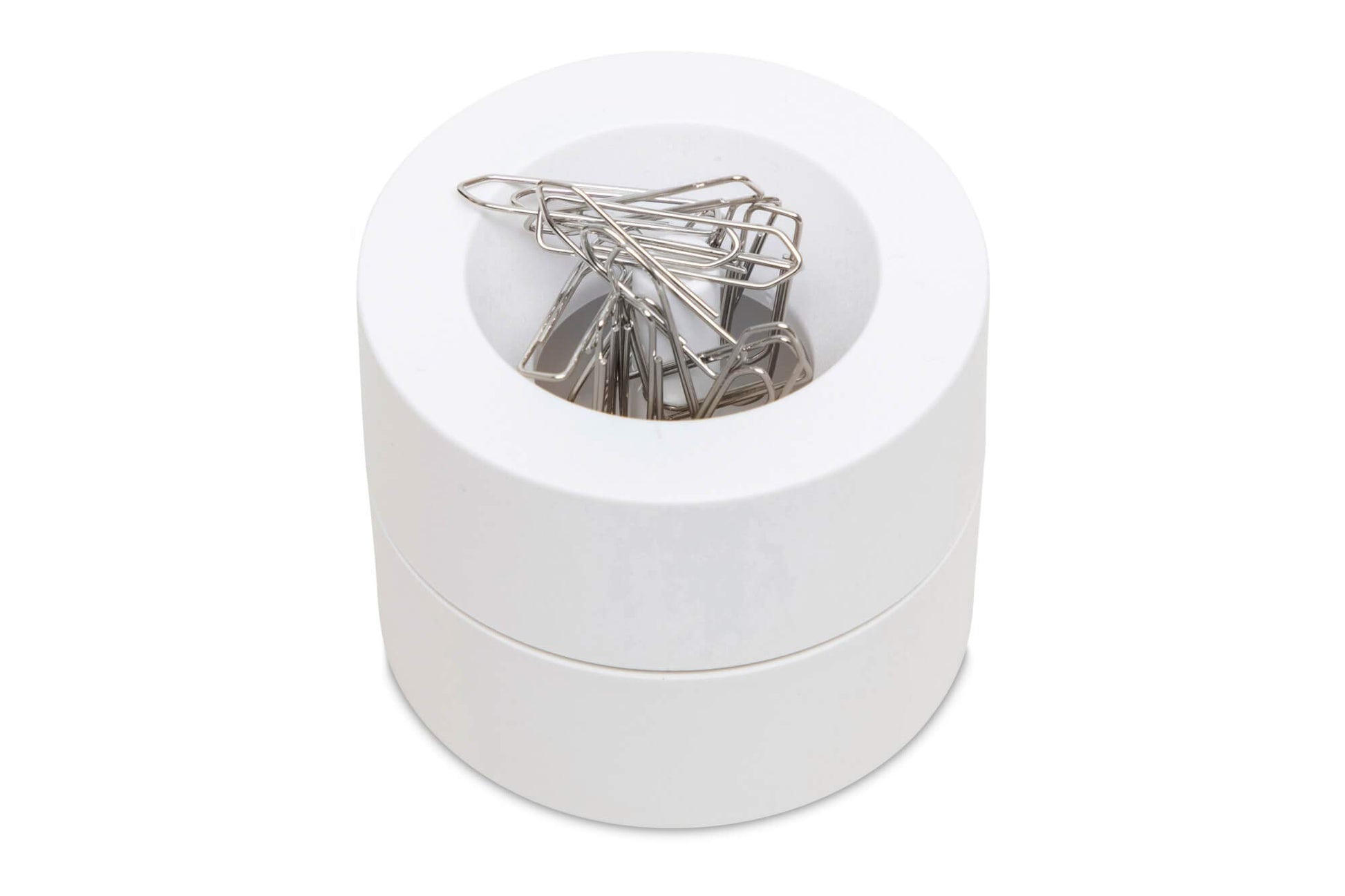 MAUL Magnetic Paperclip Holder, Ø 73mm, H66mm, White