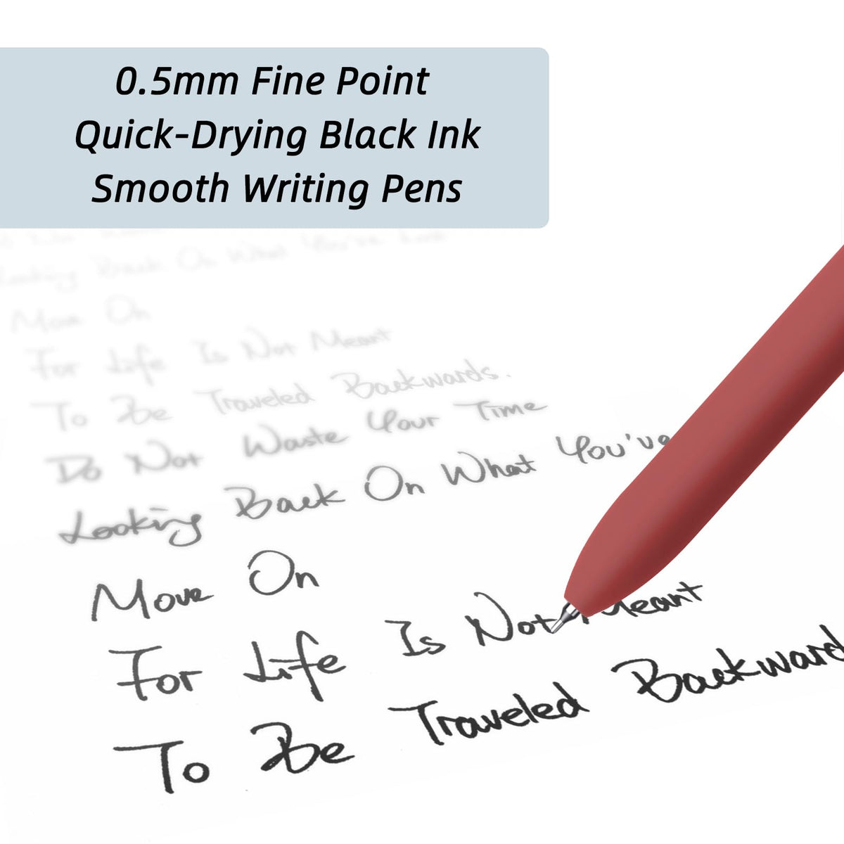 YOXMJDB Gel Pens, 12 Pcs 0.5mm Fine Point Smooth Writing Pens Cute Pens, High-End Series Black Ink