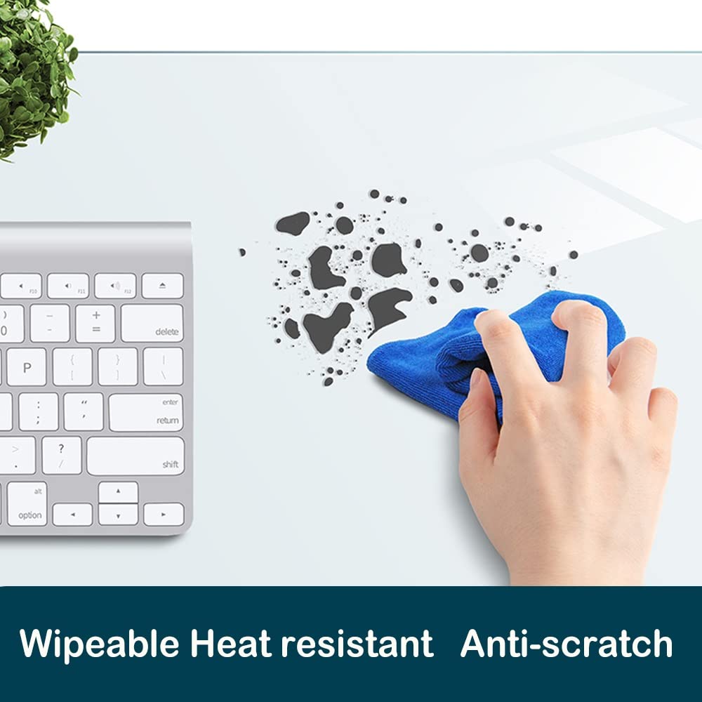 Desk Mat Clear Plastic Office Home Table Pad Blotter Mats Writing Desk Topper Protector with Mouse