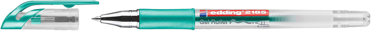 Edding 2185 Gel Ink Rollerball - Metallic Green - 1 Pen -.7 mm - Gel Pen for Writing, Drawing