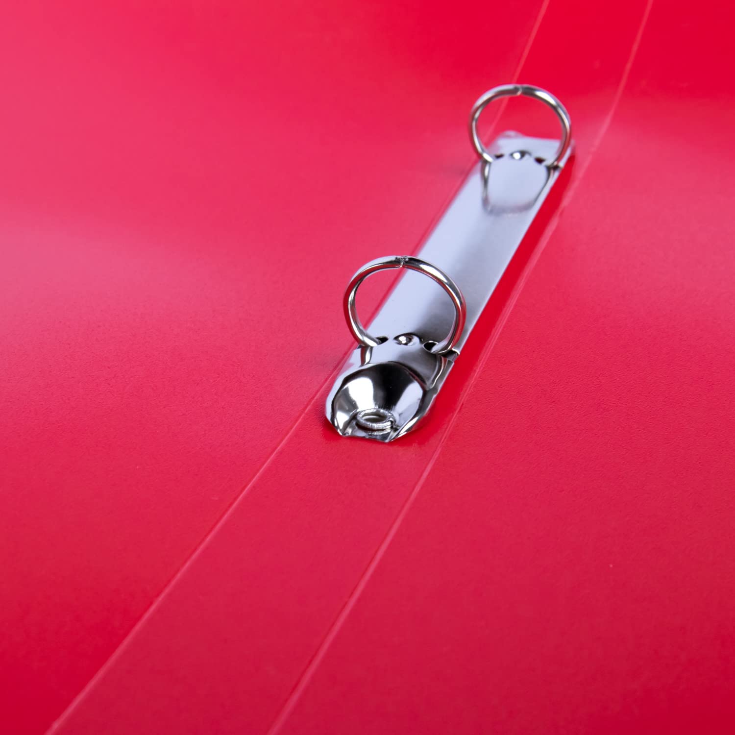Idena 10432 Ring Binder in DIN A4 Format, with 2-Ring Mechanism, 20 mm Spine Width, Red, 1 Piece