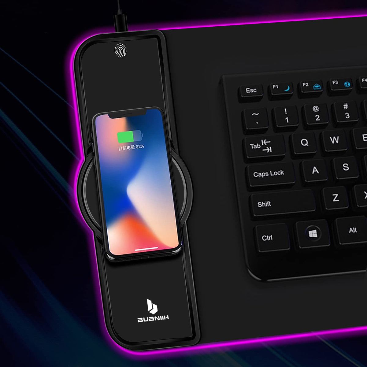 Mouse Pad,Gaming Desk Mat,Mouse Pad with Wireless Charging