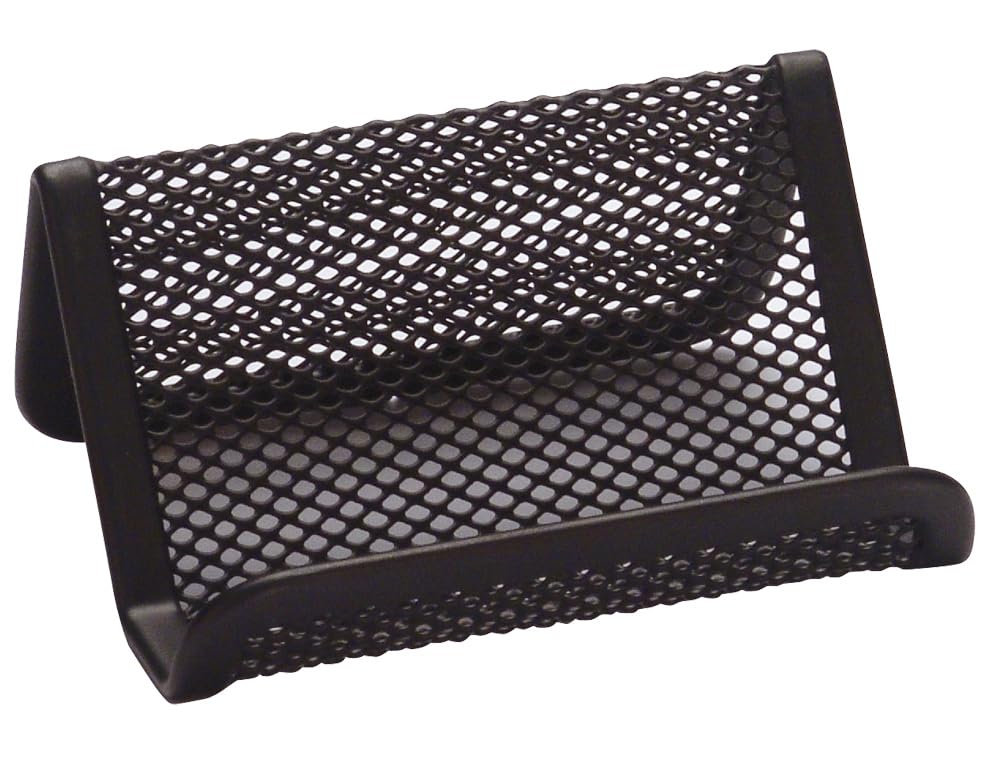 Business Card Rack Q-CONNECT Metal Black/Small Office Accessories/Type-Desktop/Kind-for Business