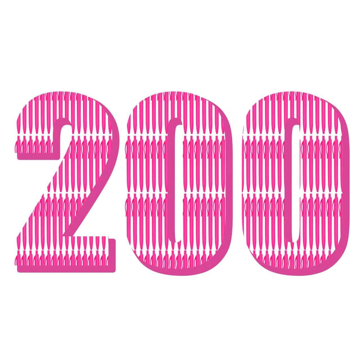 deegtran Pens Bulk, 200 Pack No Bleed Hot Pink Barrel Click Pens, Wholesale Retractable Ballpoint