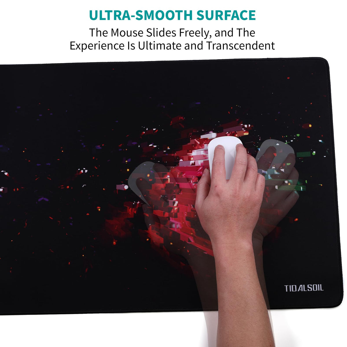 TIDALSOIL XXL Gaming Mouse Pad, 35.4x15.7 in Extended Desk Mat