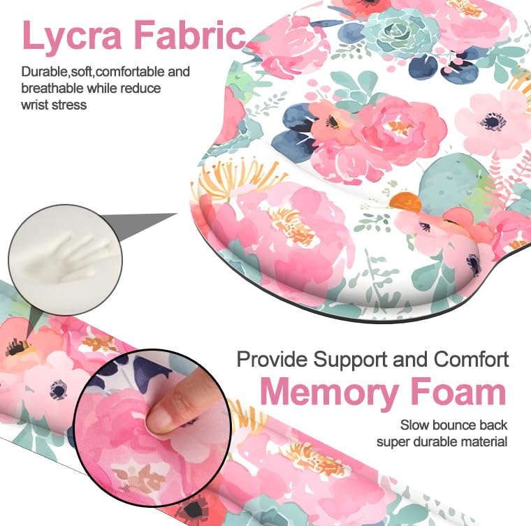 Ergonomic Mouse Pad with Wrist Rest and Keyboard Wrist Rest, Mousepad