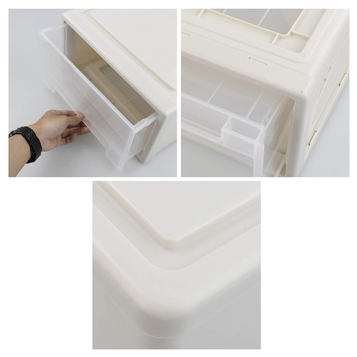 Jandson 18 Quart Stacking Chest of Storage Drawer Box for Desktop, 1 Pack
