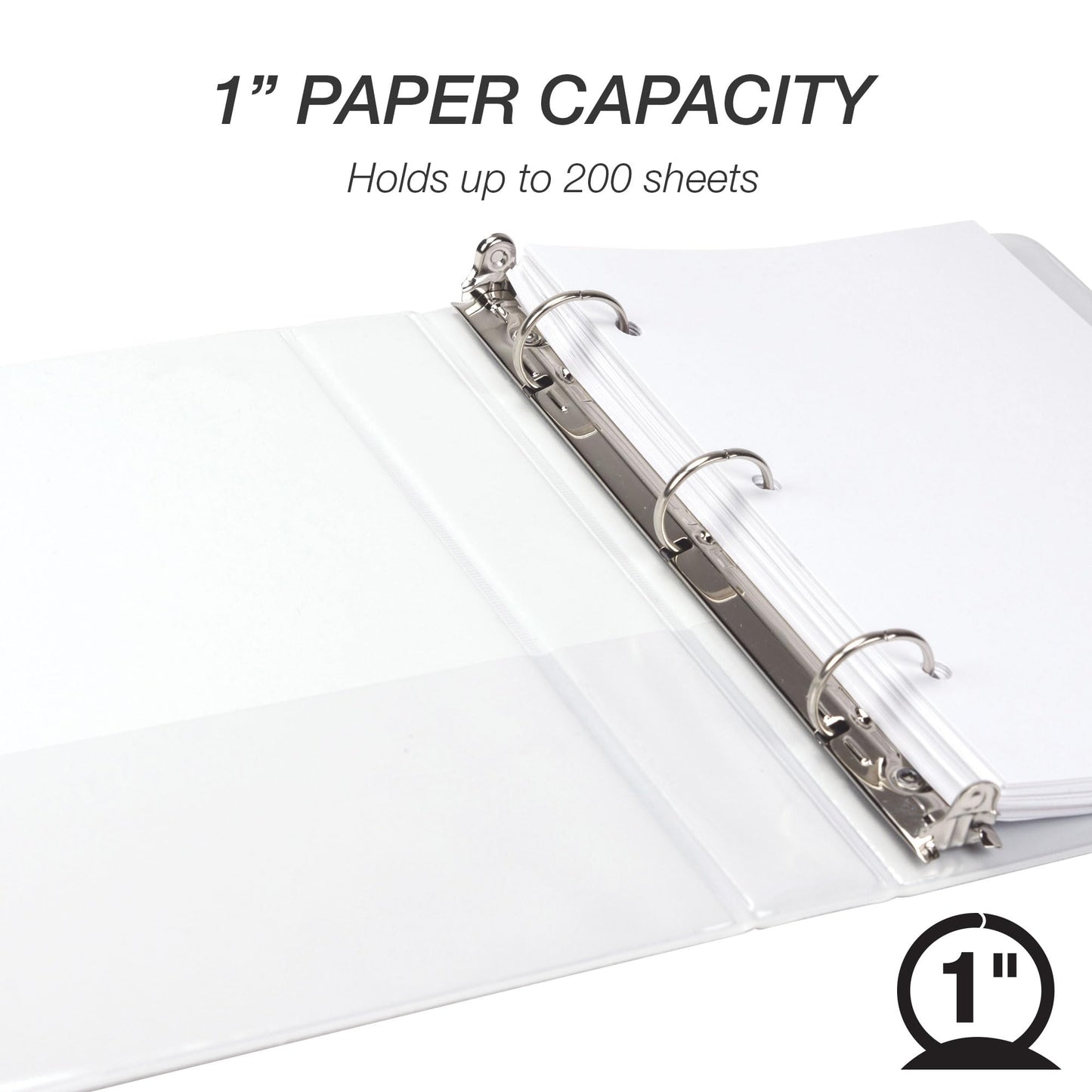 Samsill Durable 1 Inch Mini 3 Ring Binder, Round Ring Binder, Holds 5.5 x 8.5 Inch Documents