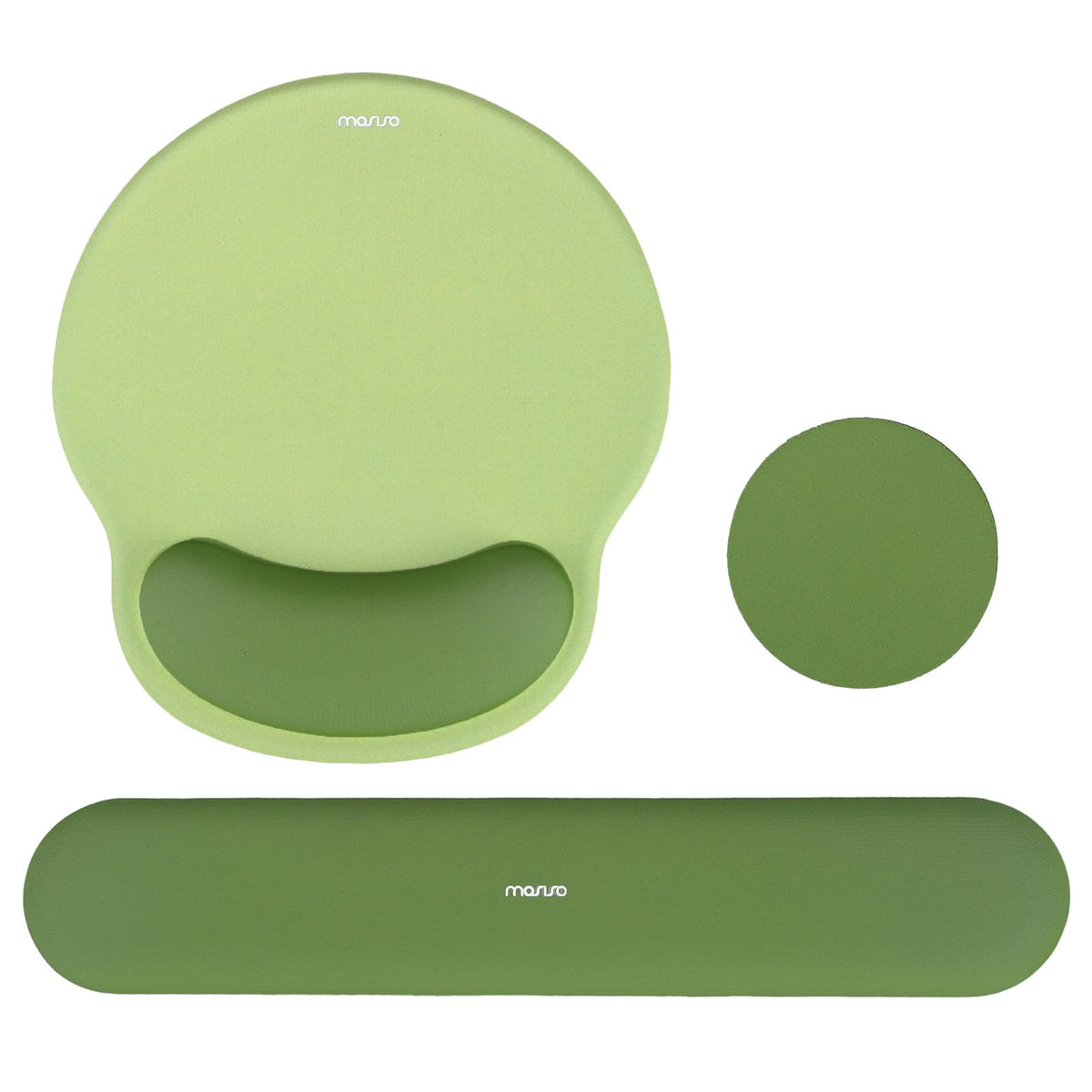 MOSISO Wrist Rest Support for Mouse Pad&Keyboard Set, Olive Green