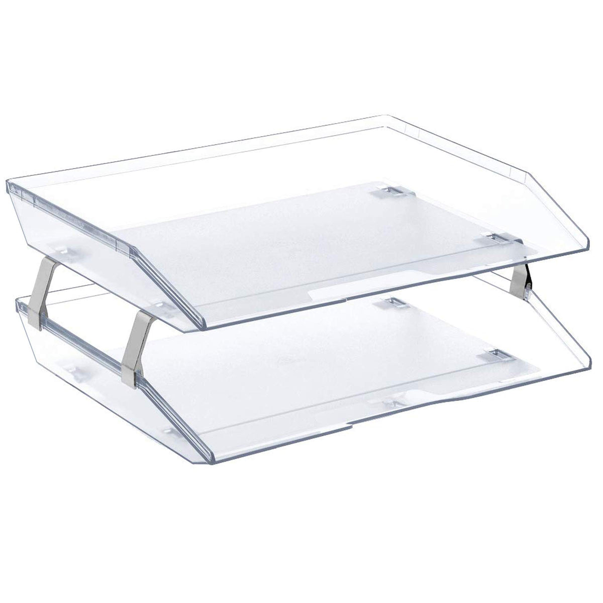 Acrimet Facility 2 Tier Letter Tray, Side Load, Letter Size/A4, Desktop File Organizer, Plastic