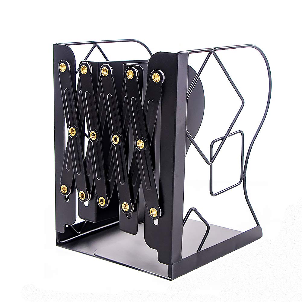 Gardesk Adjustable Bookends - Nonskid Heavy Duty Book Ends for Desk - Book Stand & Organizer