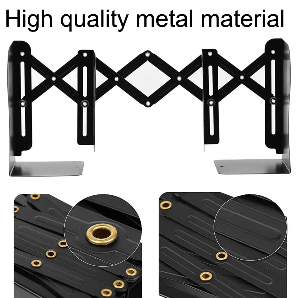 Metal Bookends for Heavy Books, Sturdy Book Stopper to Hold Books Heavy Duty, Adjustable Book Ends