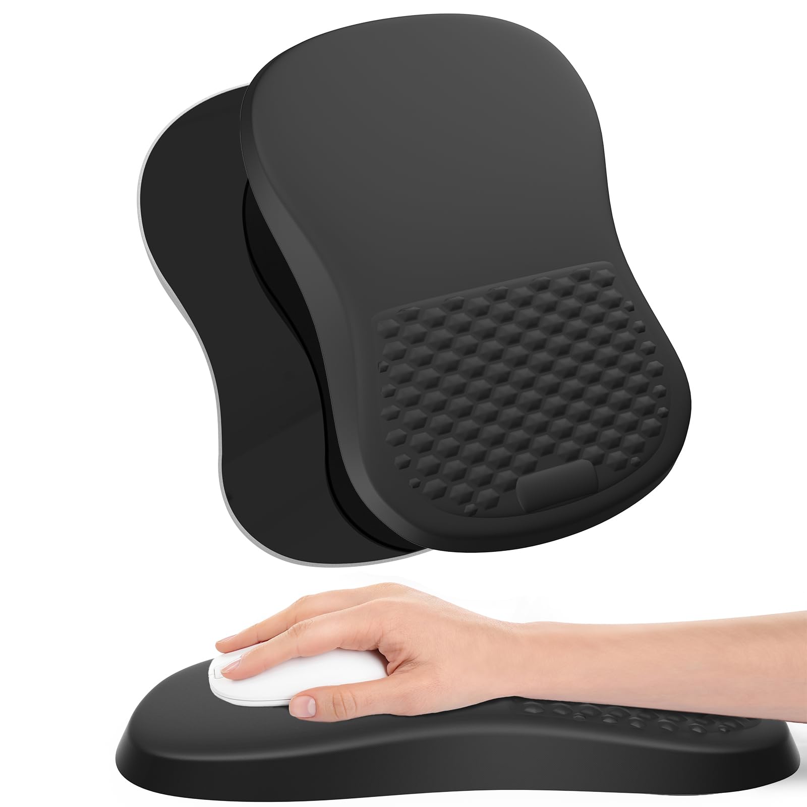 eulps Ergonomic Mouse Pad with Wrist Rest Support, Mousepad with Comfortable Memory Foam Wrist Rest