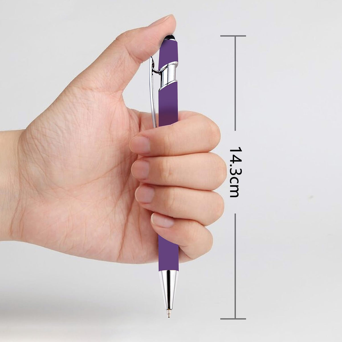 KOLOWKO Personalized 2-in-1 Ballpoint Pen & Stylus - Custom Text/Name/Message - Bulk Order Up to