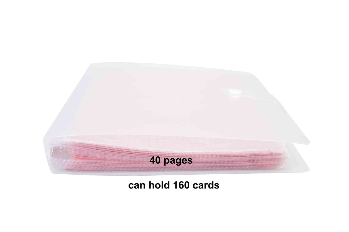 YOAVIP 4x6 Index Cards Clear Plastic Holder Organizer Pouches Book Binder 40 Page Hold 160 Cards 2